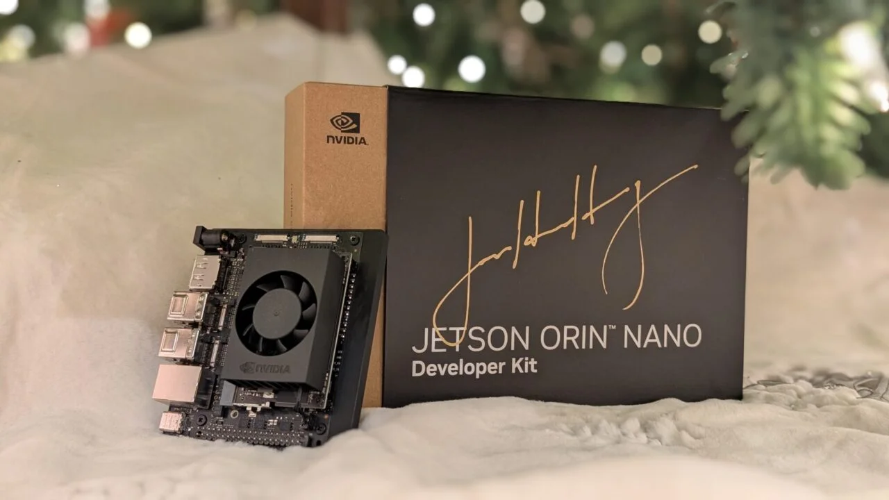 NVIDIA Jetson Orin Nano developer kit and retail box